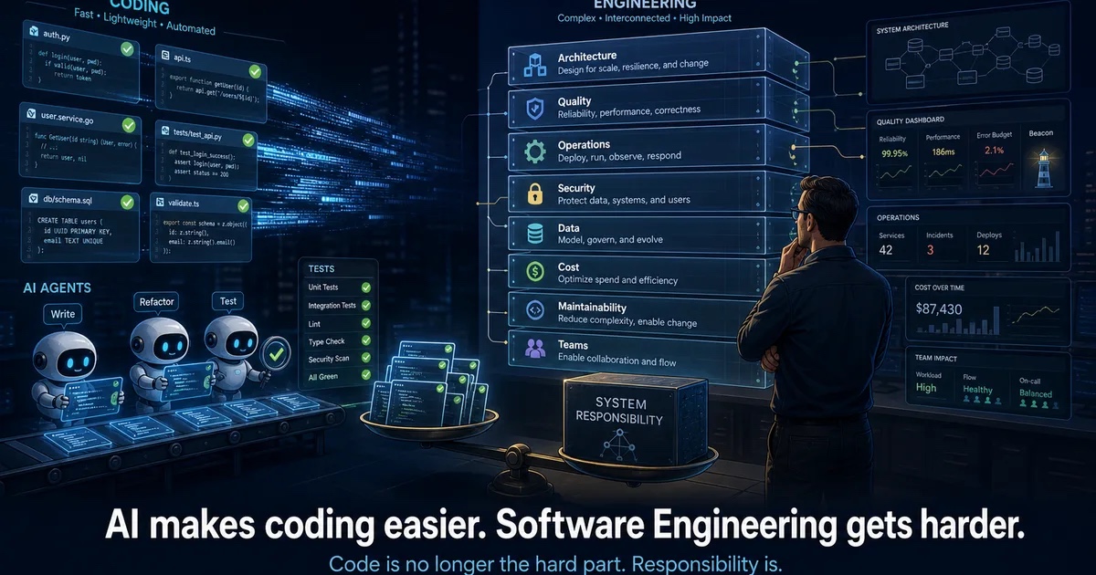 AI makes coding easier – software engineering gets harder